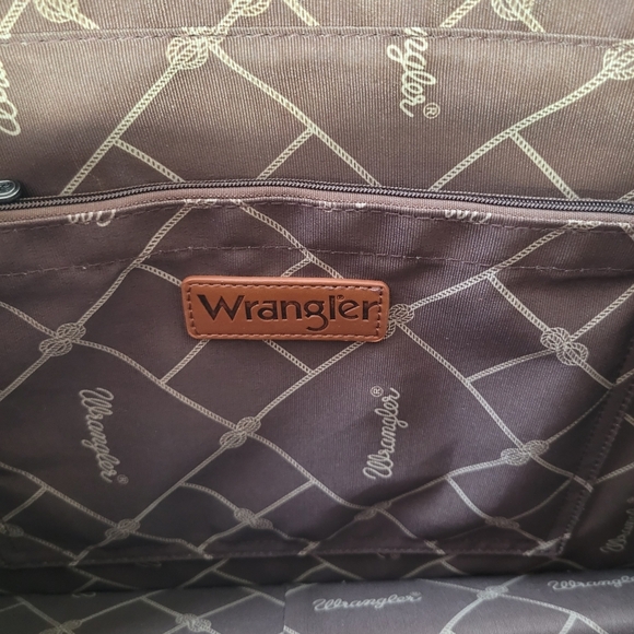 Wrangler Aztec Design Canvas Tote 12"x17" Handbag - Picture 5 of 9